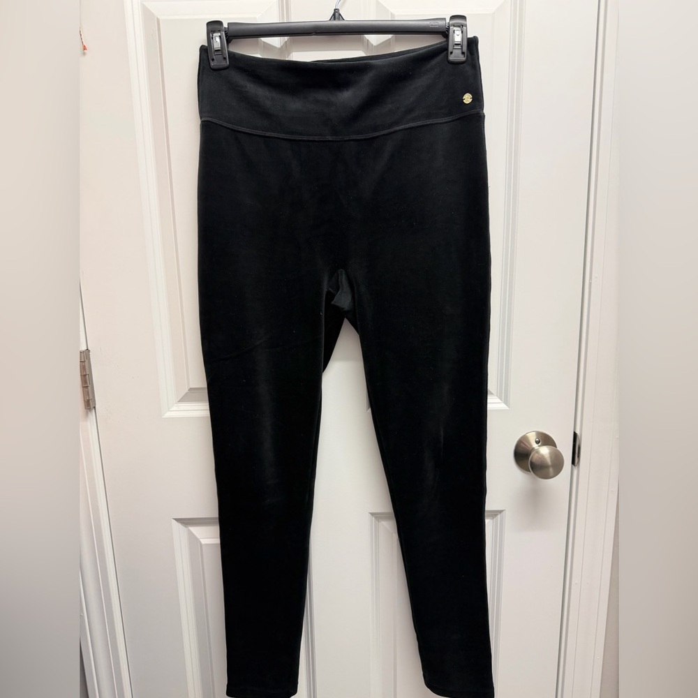 Lilly Pulitzer Myria velour leggings size L Onyx